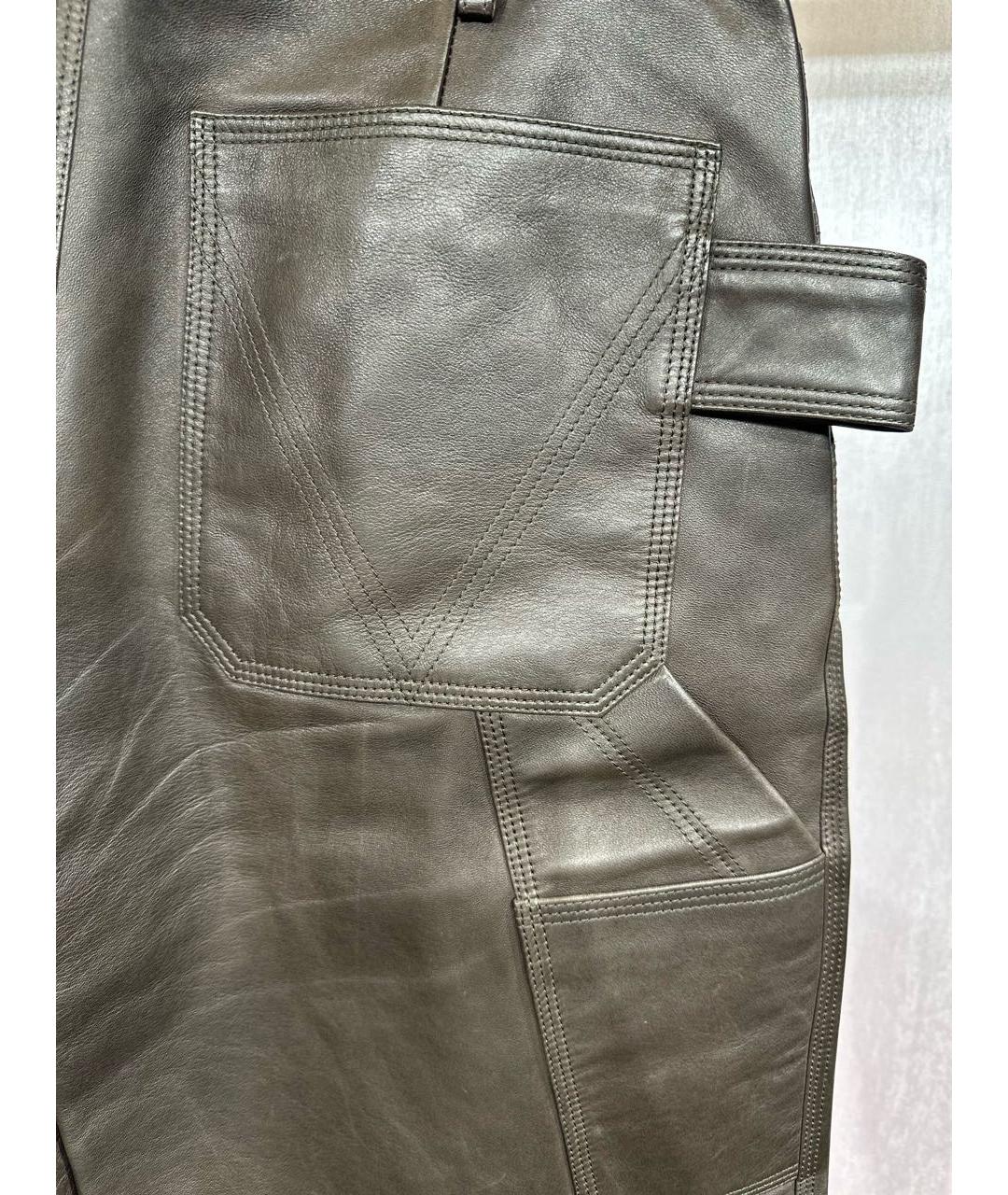 BOTTEGA VENETA Коричневые кожаные шорты, фото 4
