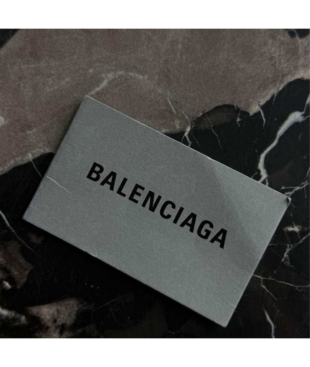 BALENCIAGA Черная кожаная сумка через плечо, фото 7