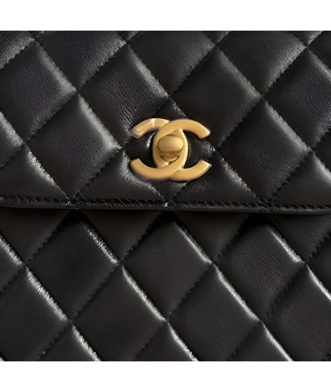 CHANEL Черная кожаная сумка через плечо, фото 4