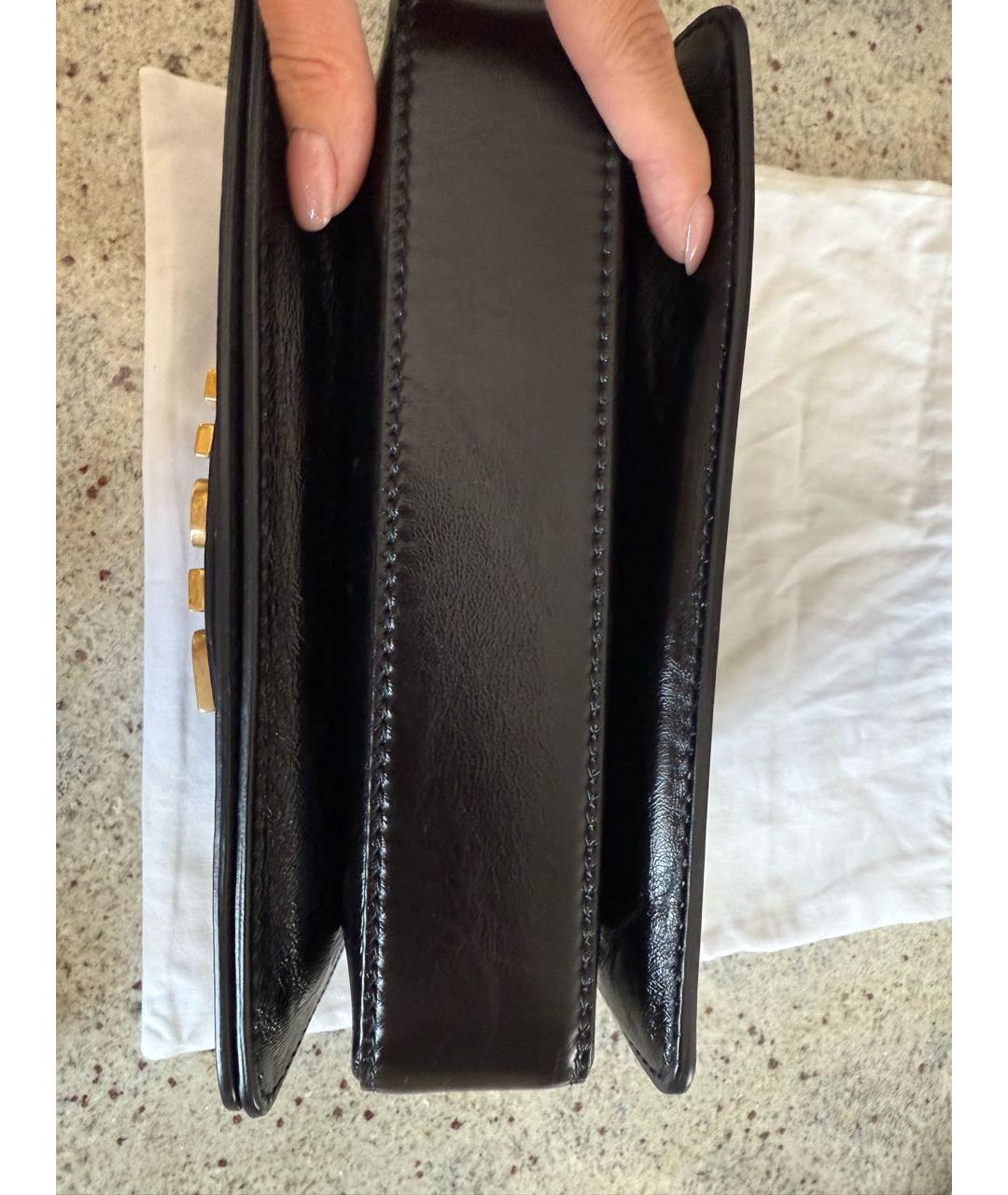 CHRISTIAN DIOR Черная кожаная сумка через плечо, фото 4