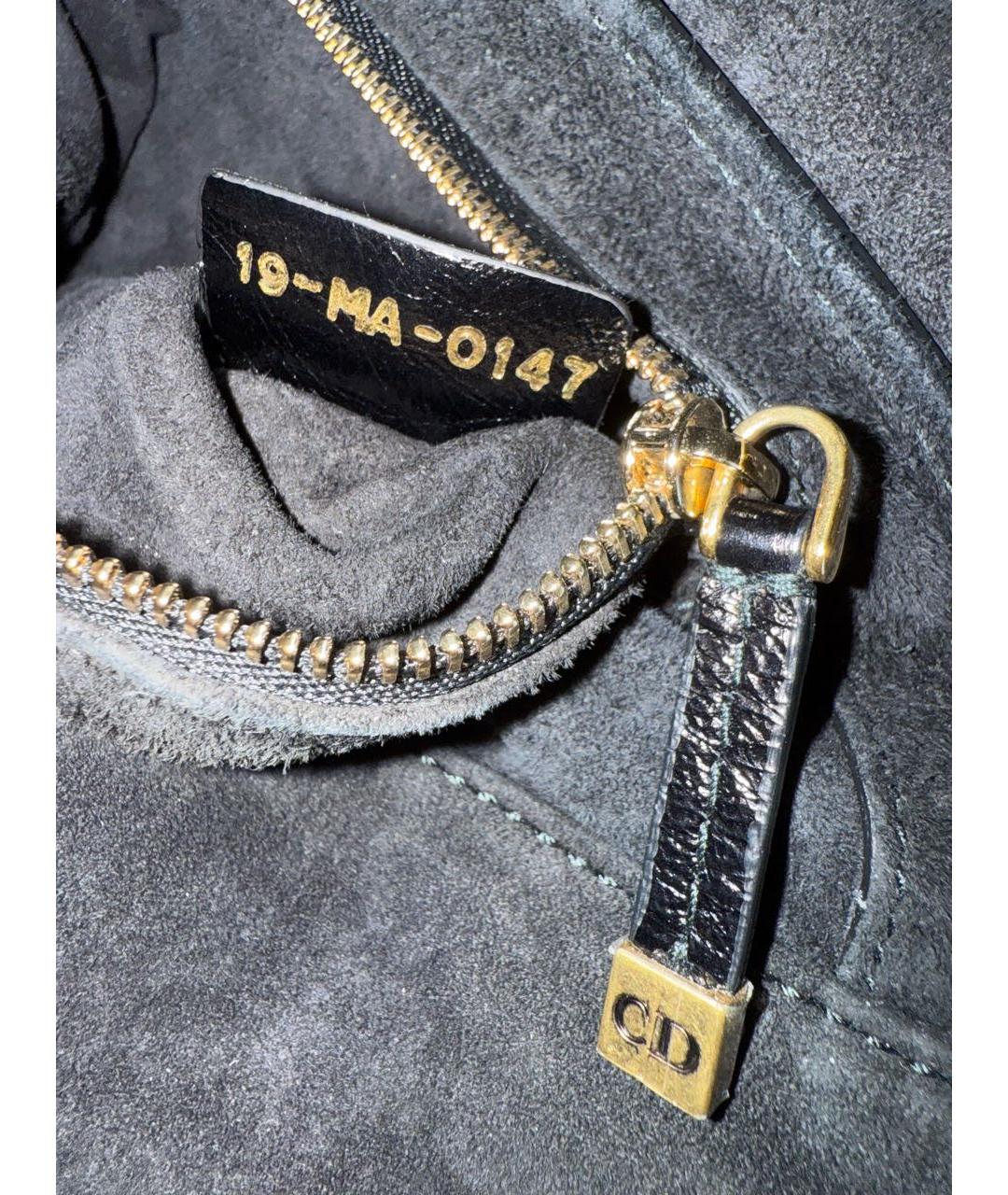 CHRISTIAN DIOR Черная кожаная сумка через плечо, фото 6