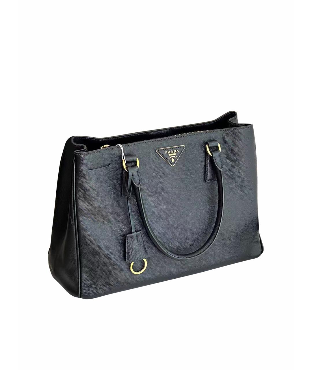 PRADA Черная кожаная сумка тоут, фото 1