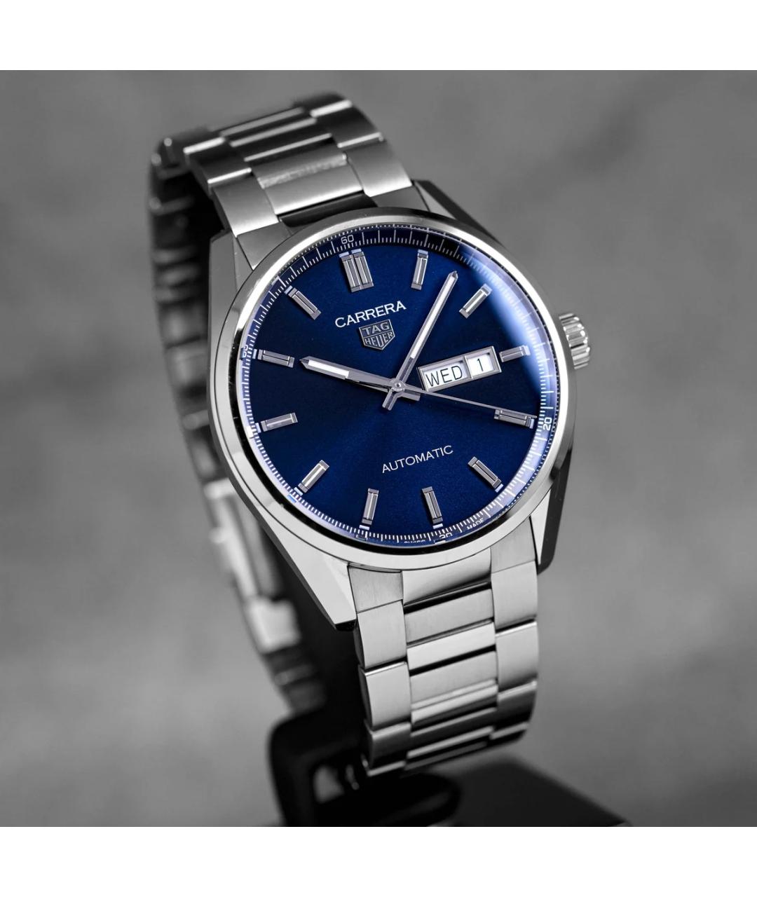TAG HEUER Синие металлические часы, фото 3