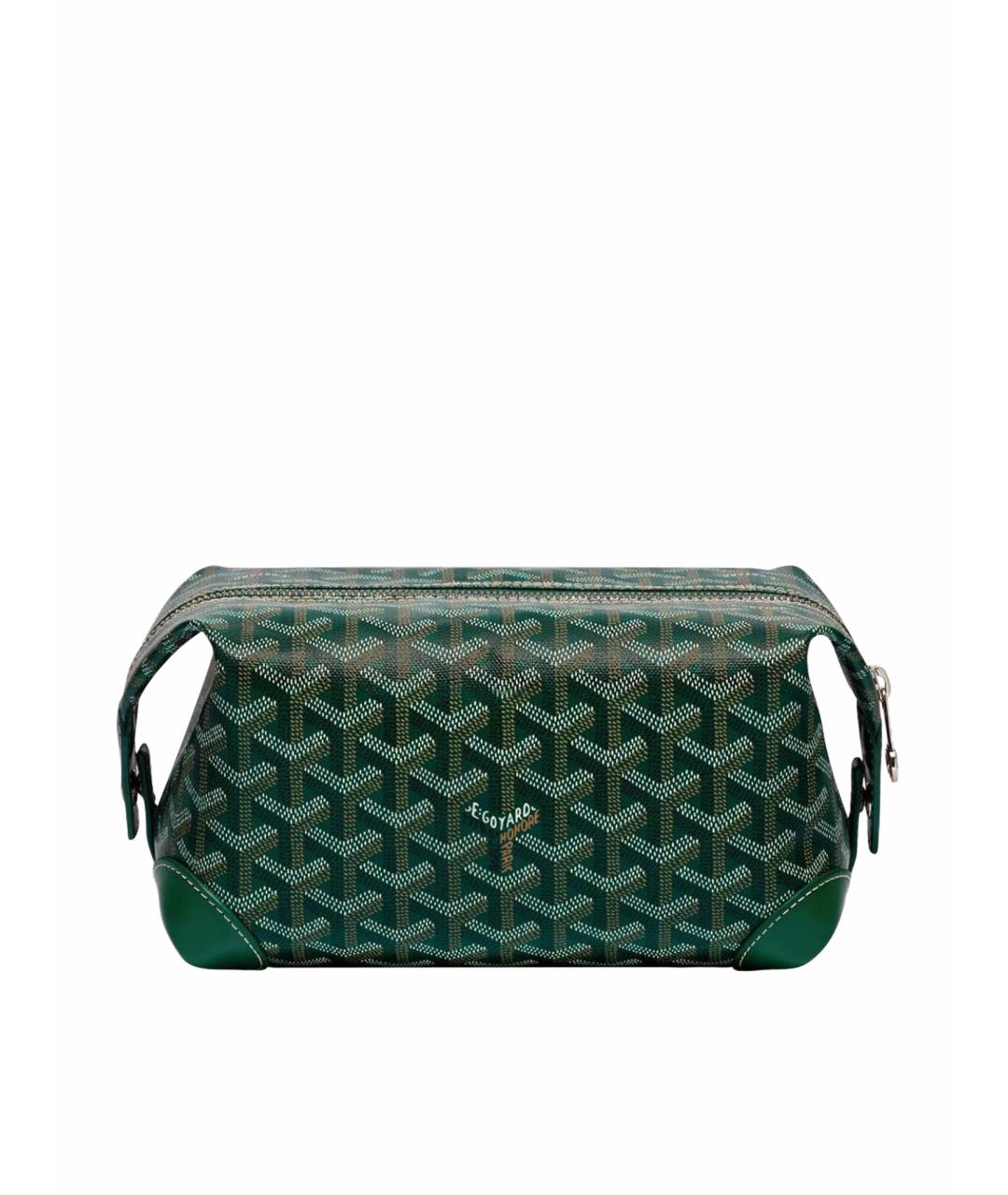 GOYARD Зеленая кожаная косметичка, фото 1