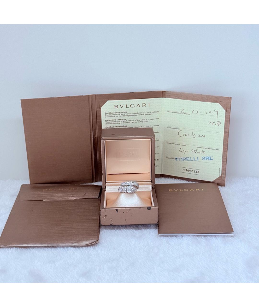 BVLGARI Серебряное кольцо из белого золота, фото 2