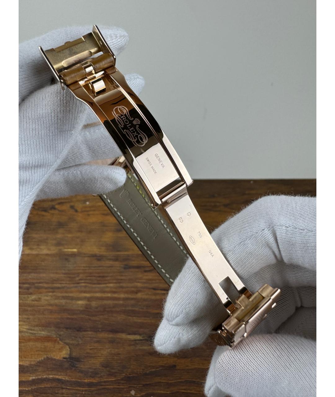 ROLEX Белые часы из розового золота, фото 6