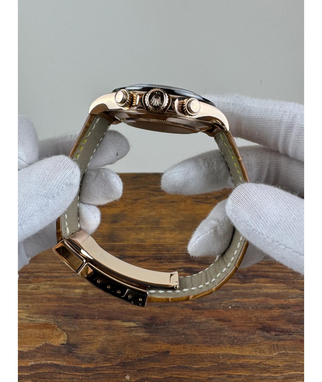 ROLEX Белые часы из розового золота, фото 7