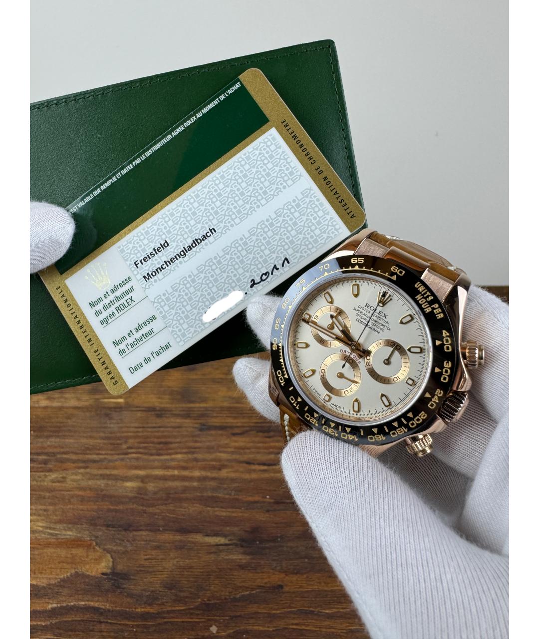 ROLEX Белые часы из розового золота, фото 2