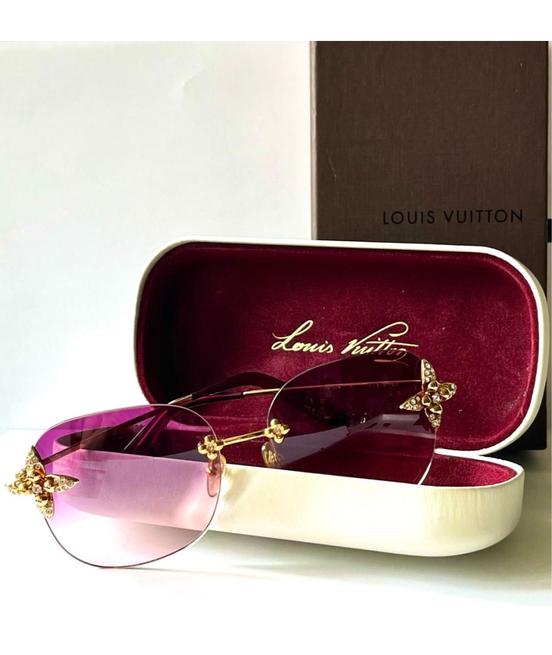 LOUIS VUITTON Фуксия солнцезащитные очки, фото 2
