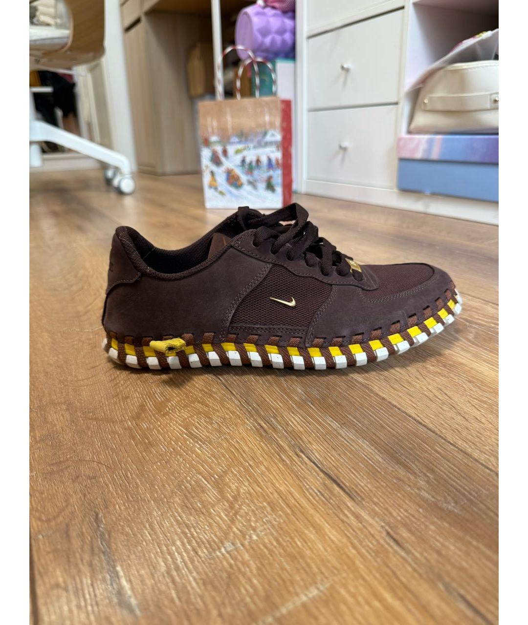 NIKE Коричневые кожаные кеды, фото 9