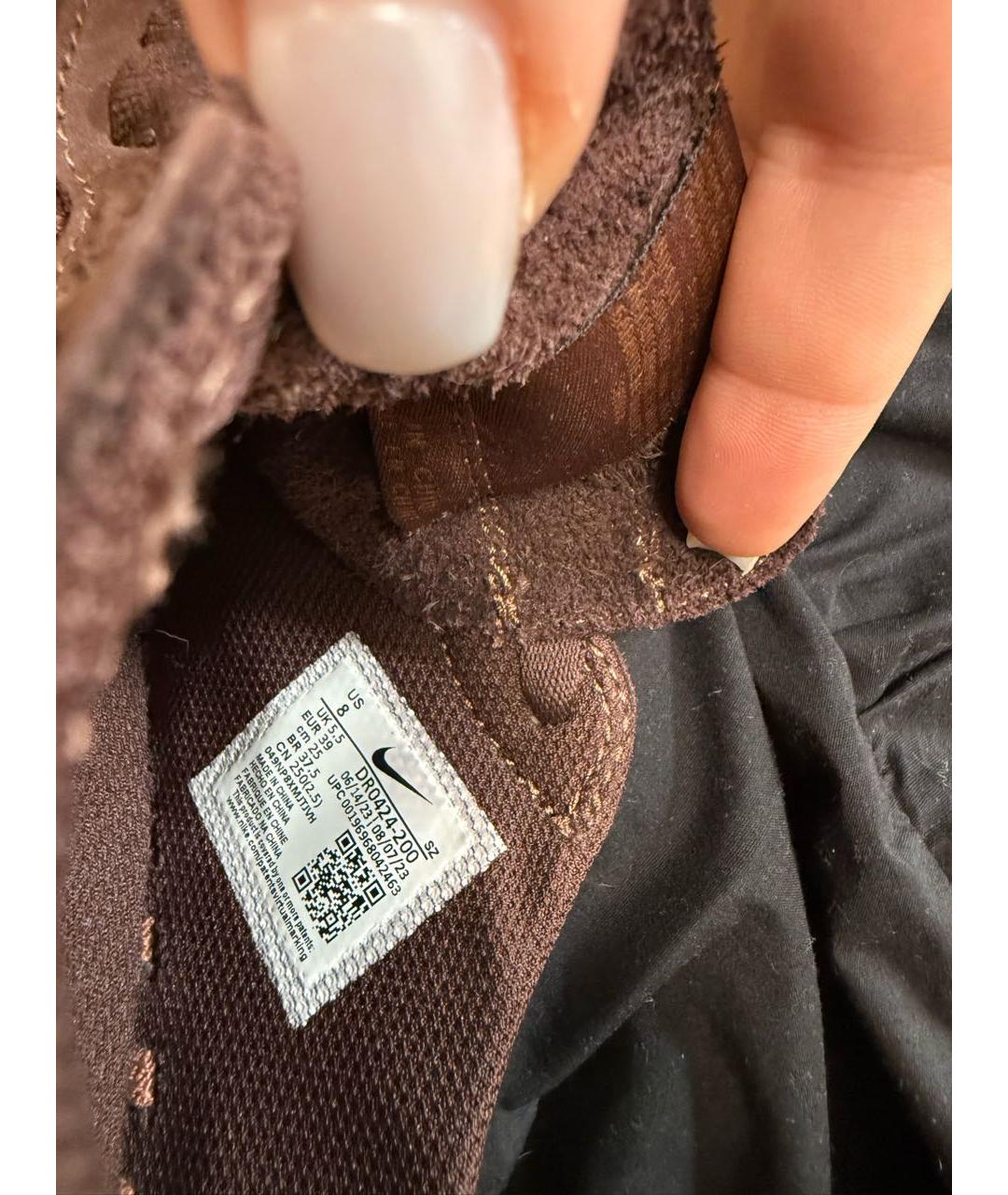 NIKE Коричневые кожаные кеды, фото 6
