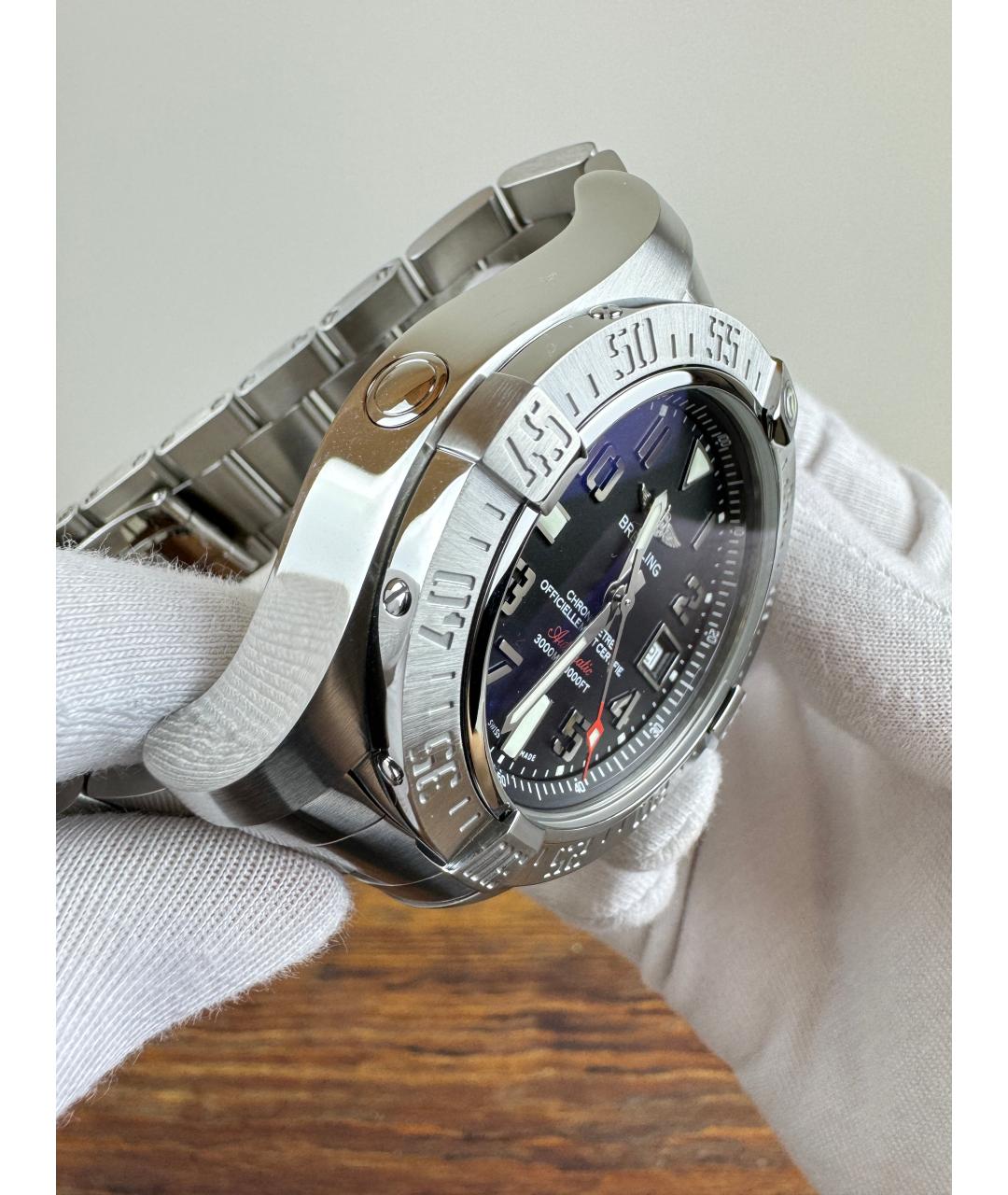 BREITLING Черные стальные часы, фото 5