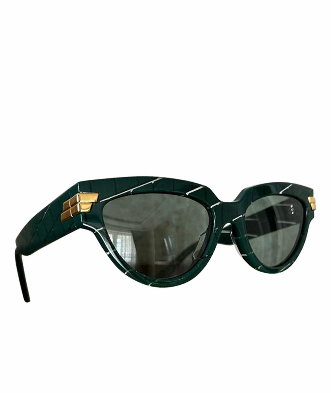 BOTTEGA VENETA Зеленые пластиковые солнцезащитные очки, фото 1