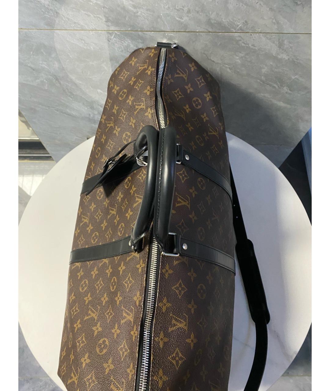 LOUIS VUITTON Коричневая дорожная/спортивная сумка, фото 5