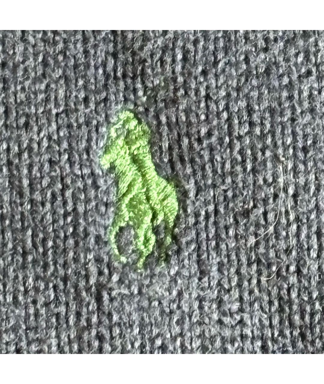 POLO RALPH LAUREN Темно-синий хлопко-эластановый джемпер / свитер, фото 4