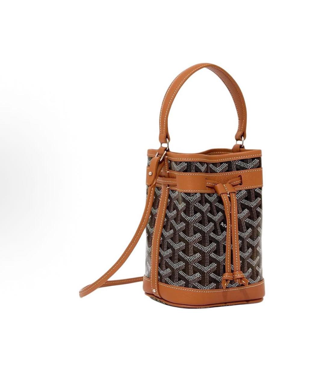 GOYARD Коричневая кожаная сумка через плечо, фото 2