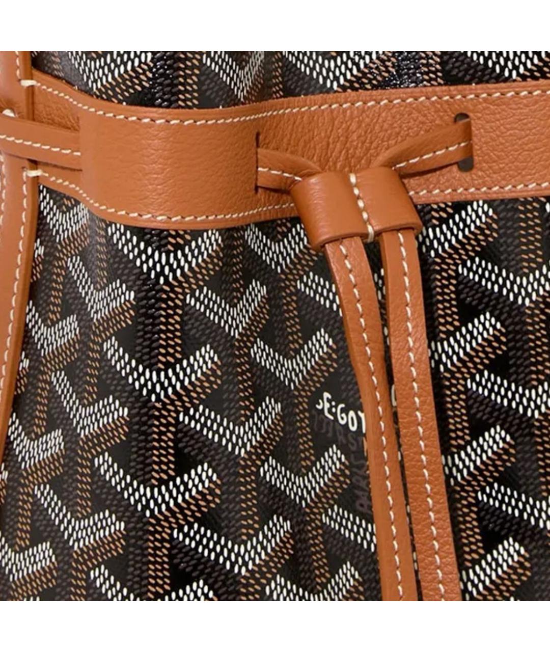 GOYARD Коричневая кожаная сумка через плечо, фото 4