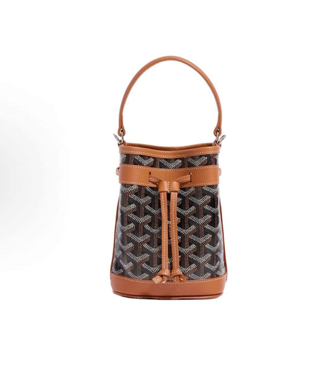 GOYARD Коричневая кожаная сумка через плечо, фото 5