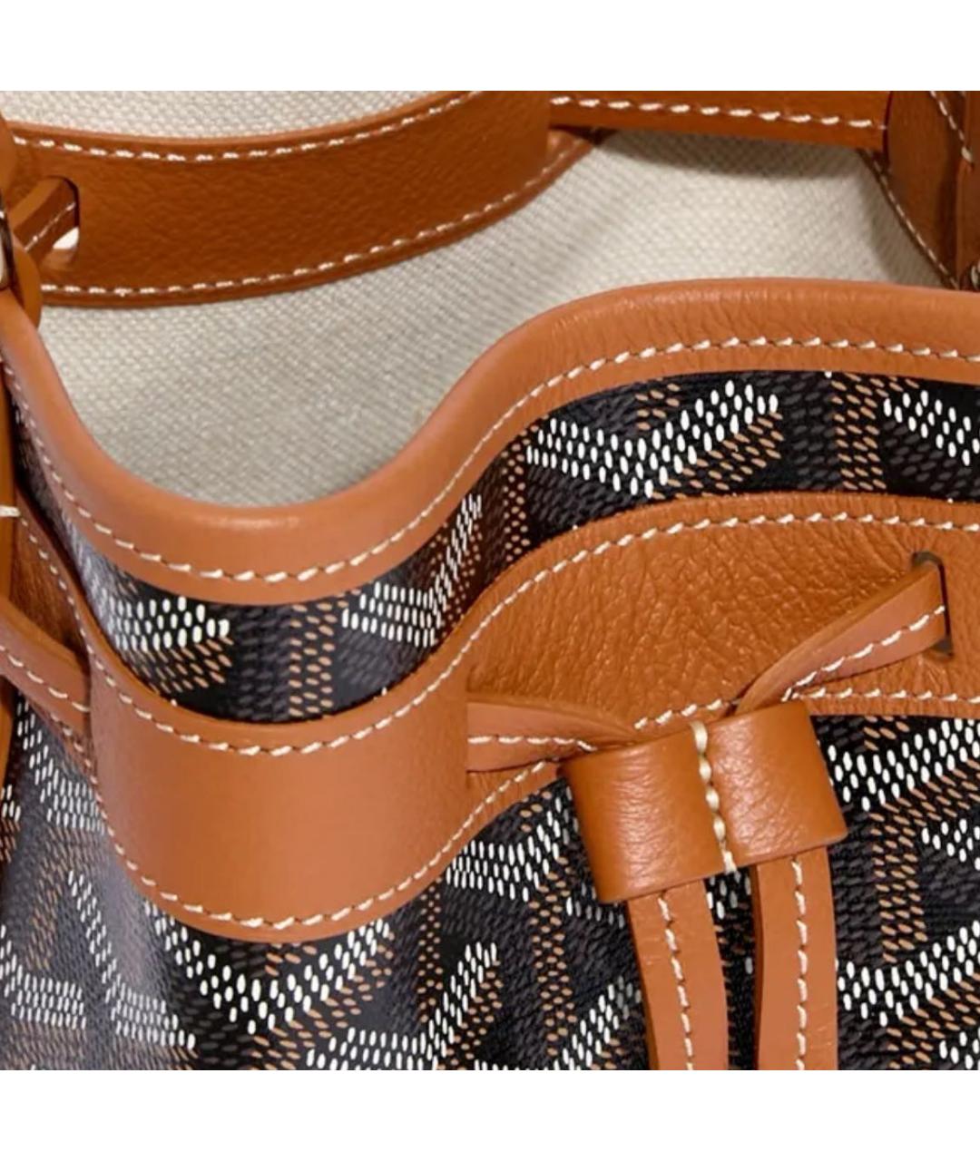 GOYARD Коричневая кожаная сумка через плечо, фото 3
