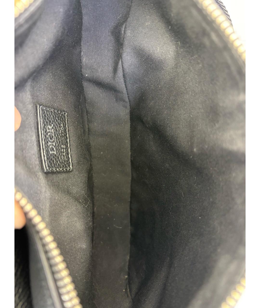 DIOR HOMME Черная кожаная сумка на плечо, фото 7