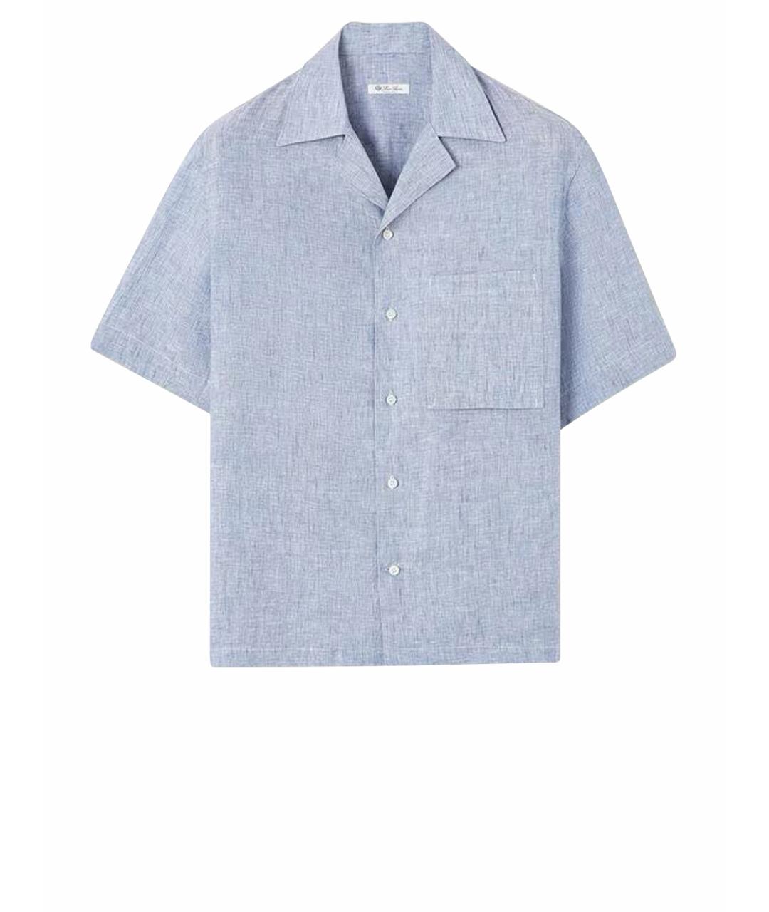 LORO PIANA Голубая льняная кэжуал рубашка, фото 1
