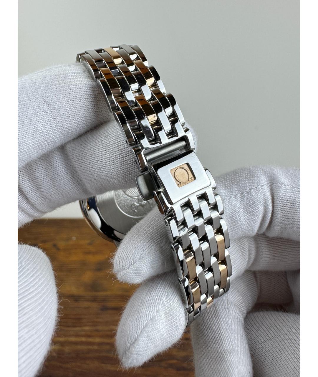 OMEGA Темно-синие часы из розового золота, фото 6