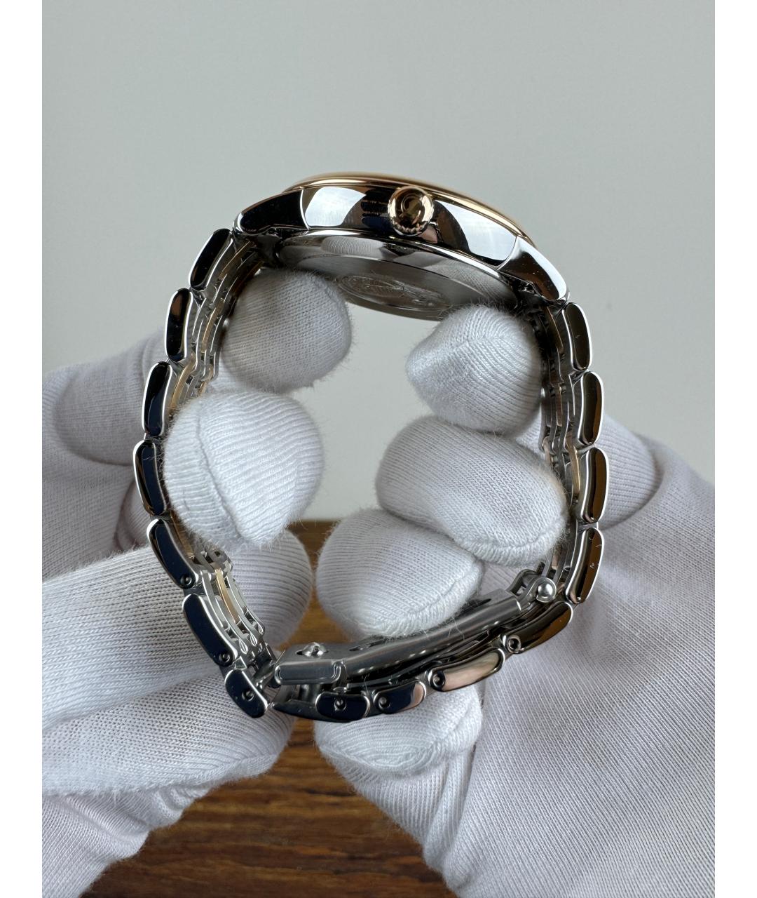 OMEGA Темно-синие часы из розового золота, фото 7
