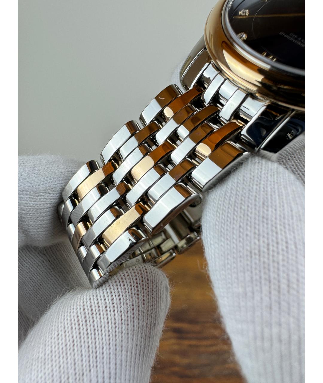 OMEGA Темно-синие часы из розового золота, фото 5