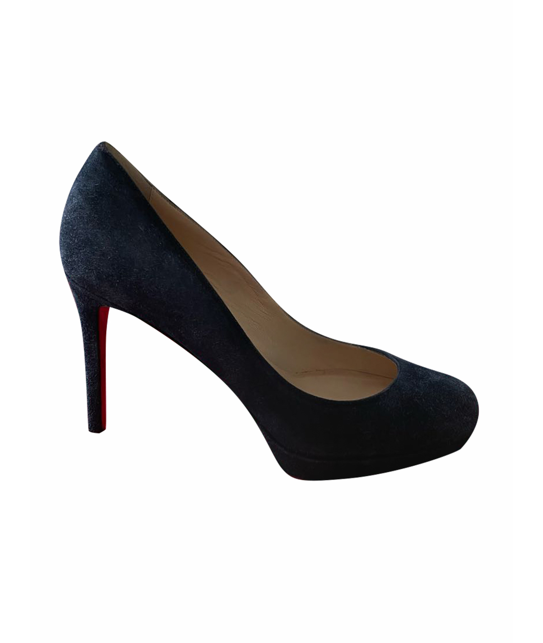 CHRISTIAN LOUBOUTIN Темно-синие замшевые туфли, фото 1