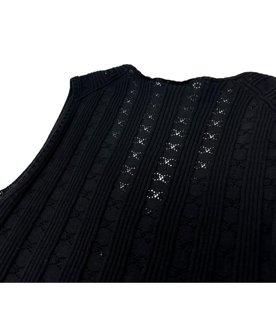CHANEL Черная хлопковая майка, фото 7
