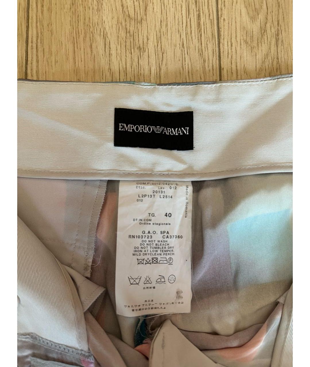 EMPORIO ARMANI Мульти шелковые шорты, фото 3