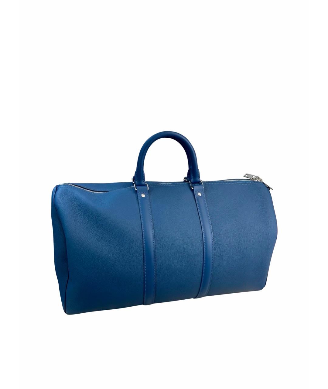 LOUIS VUITTON Синяя кожаная дорожная/спортивная сумка, фото 1