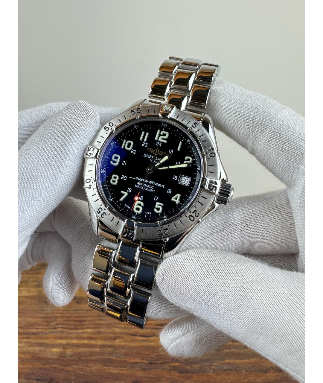 BREITLING Черные стальные часы, фото 2