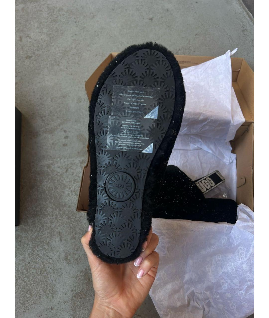 UGG AUSTRALIA Черные сандалии, фото 2