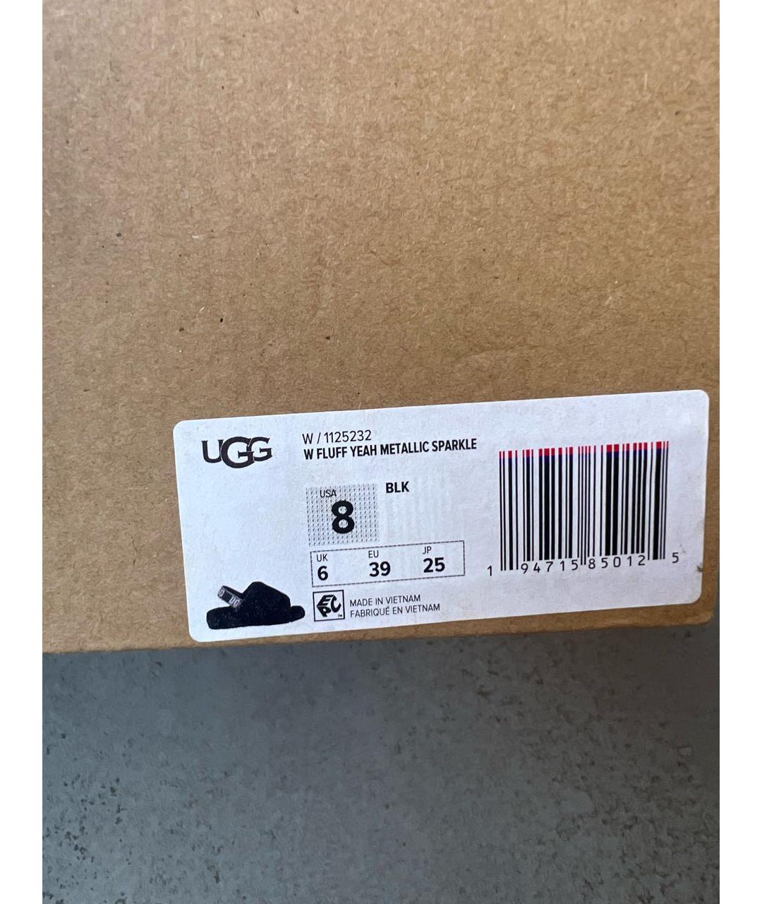 UGG AUSTRALIA Черные сандалии, фото 5
