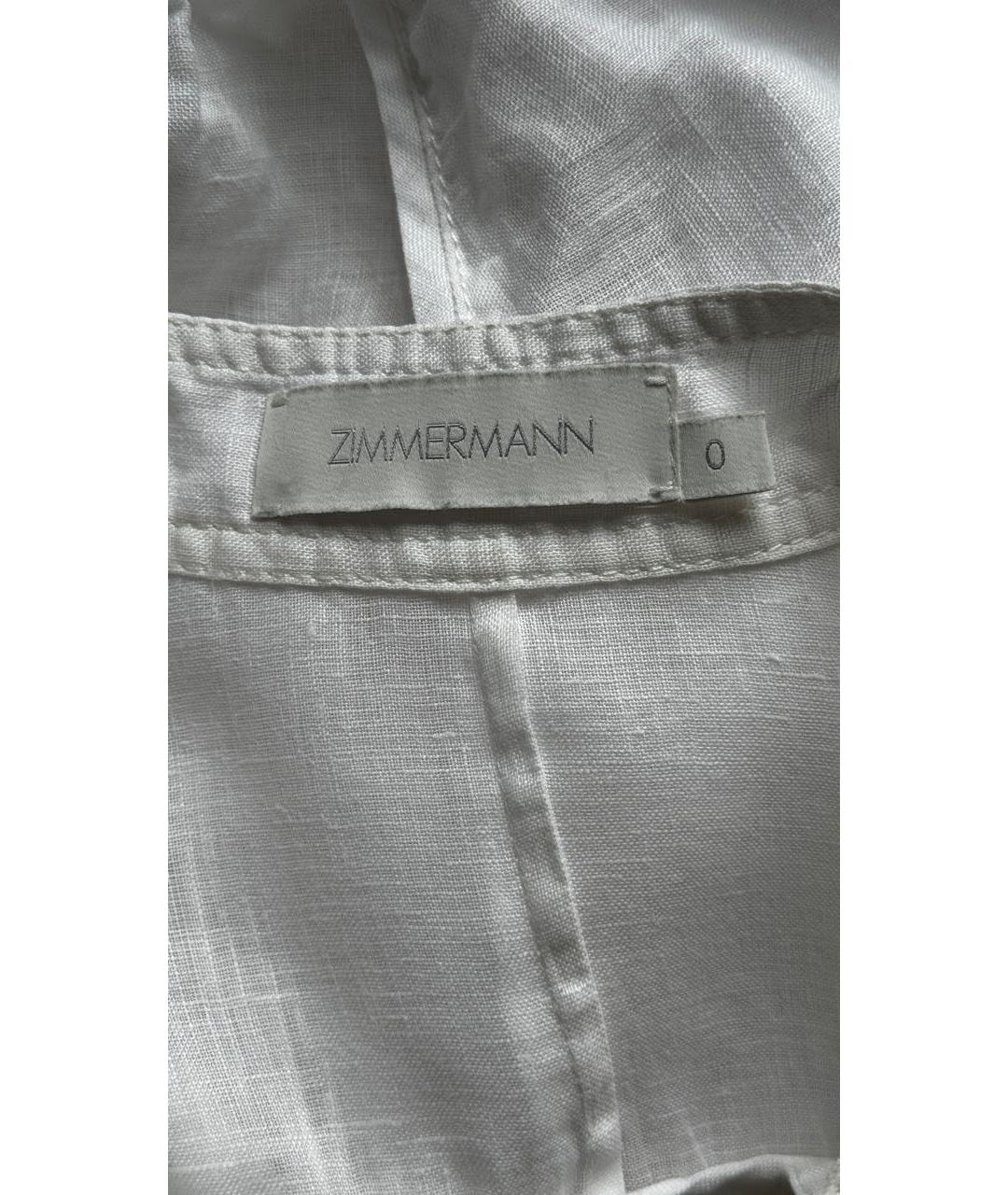 ZIMMERMANN Белый льняной комбинезон, фото 3