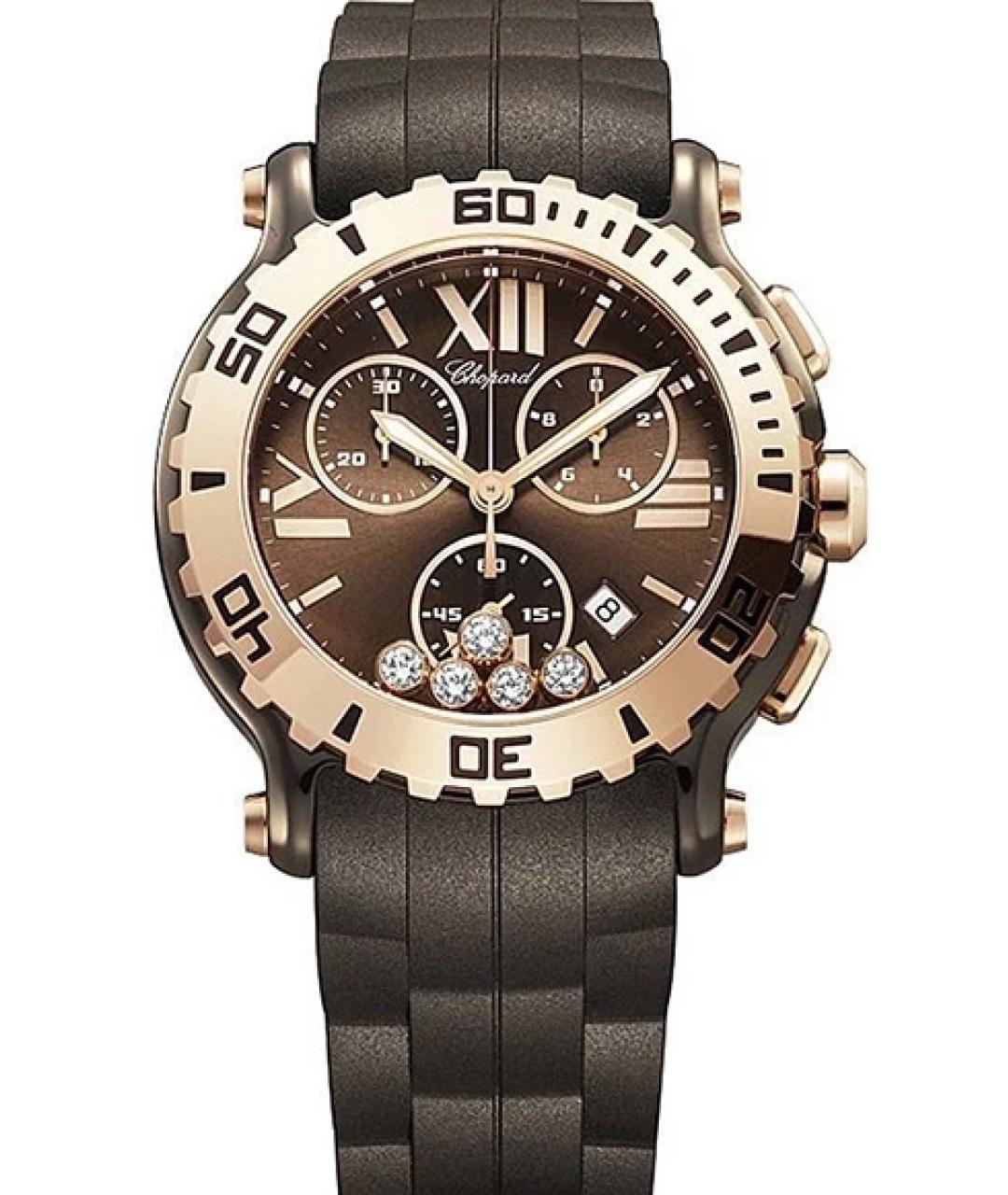 CHOPARD Коричневые часы из желтого золота, фото 1