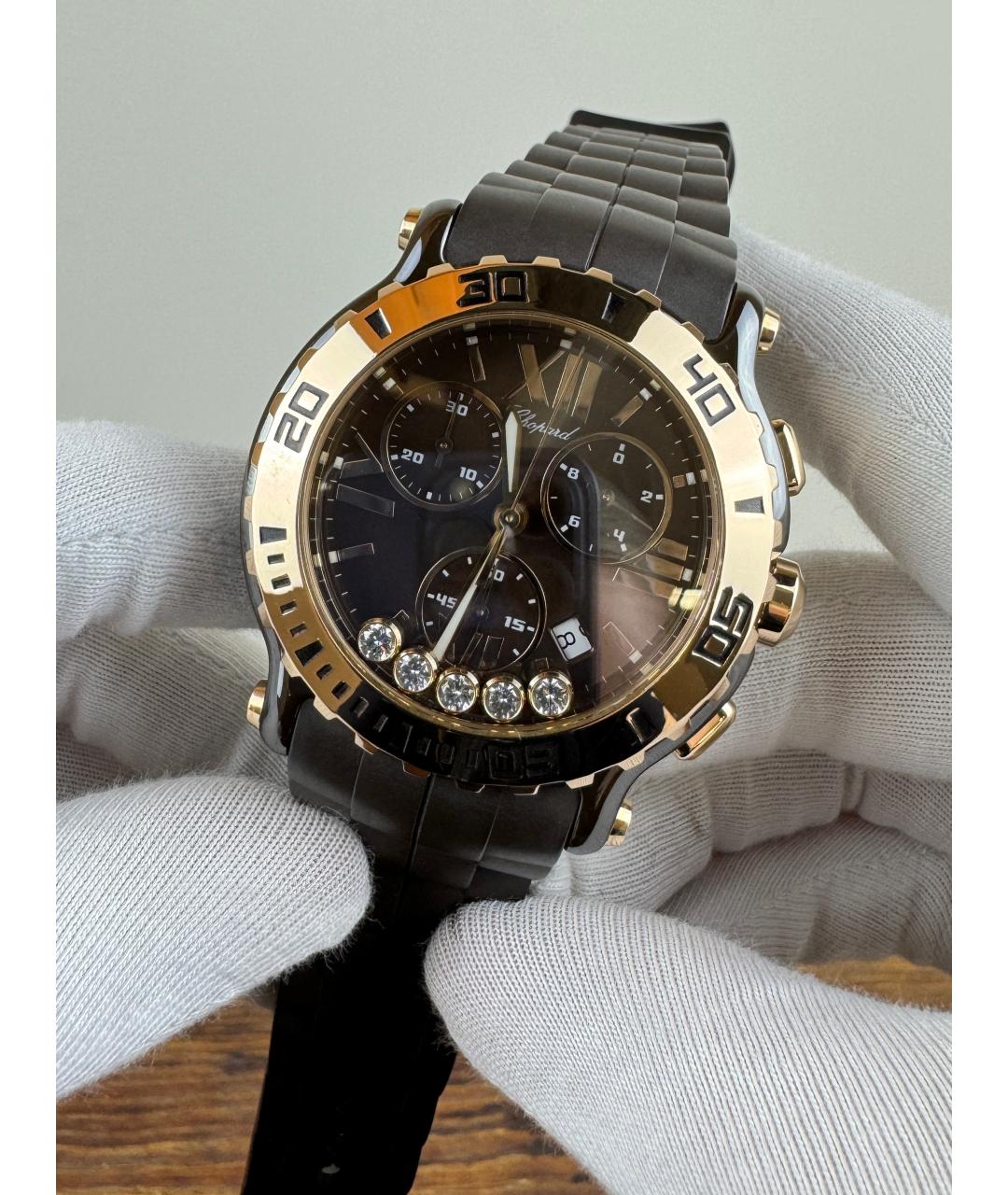 CHOPARD Коричневые часы из желтого золота, фото 2