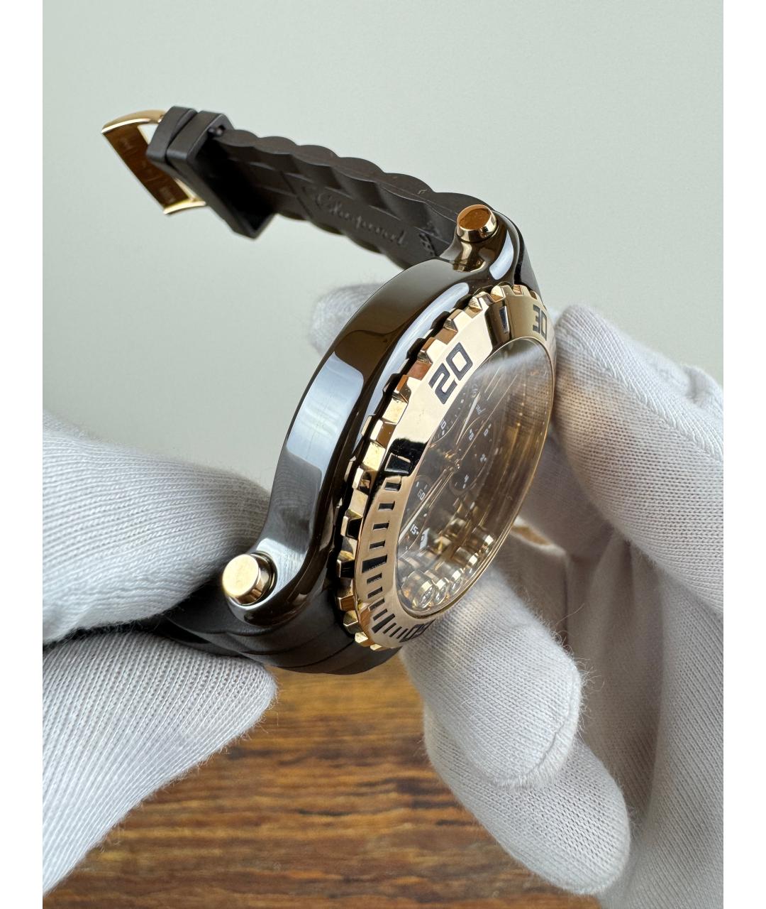 CHOPARD Коричневые часы из желтого золота, фото 5