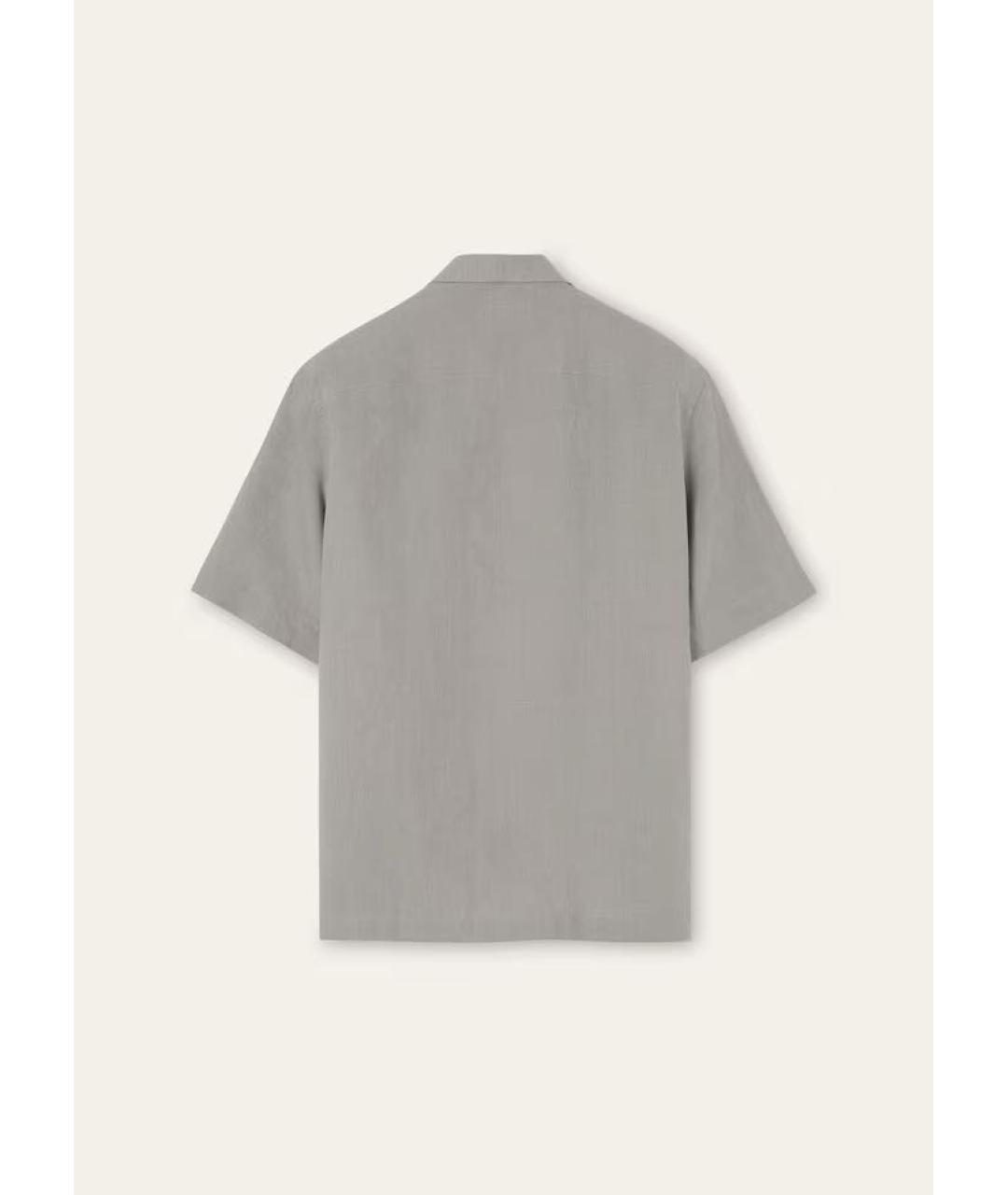LORO PIANA Серая льняная кэжуал рубашка, фото 2