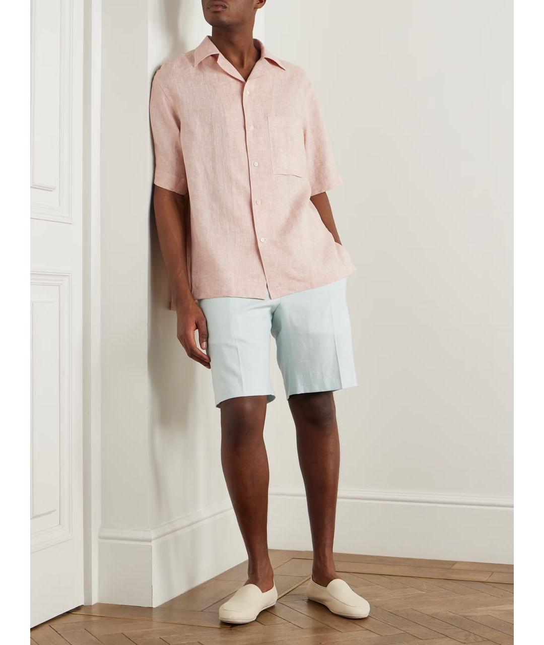 LORO PIANA Серая льняная кэжуал рубашка, фото 4