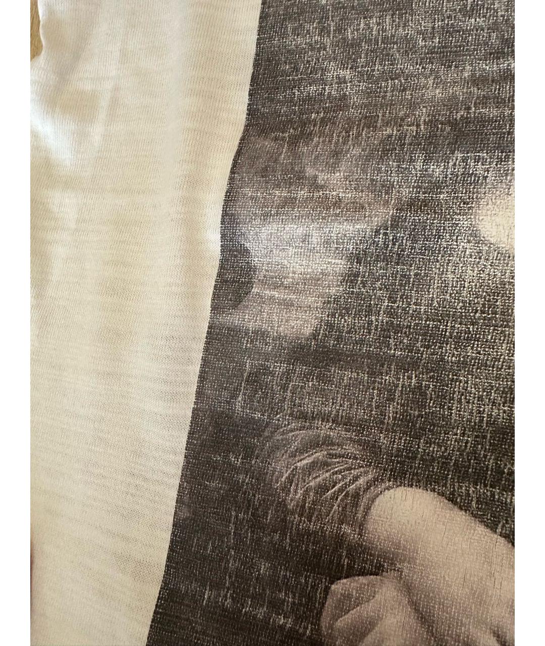 OFF-WHITE Белая хлопковая футболка, фото 4