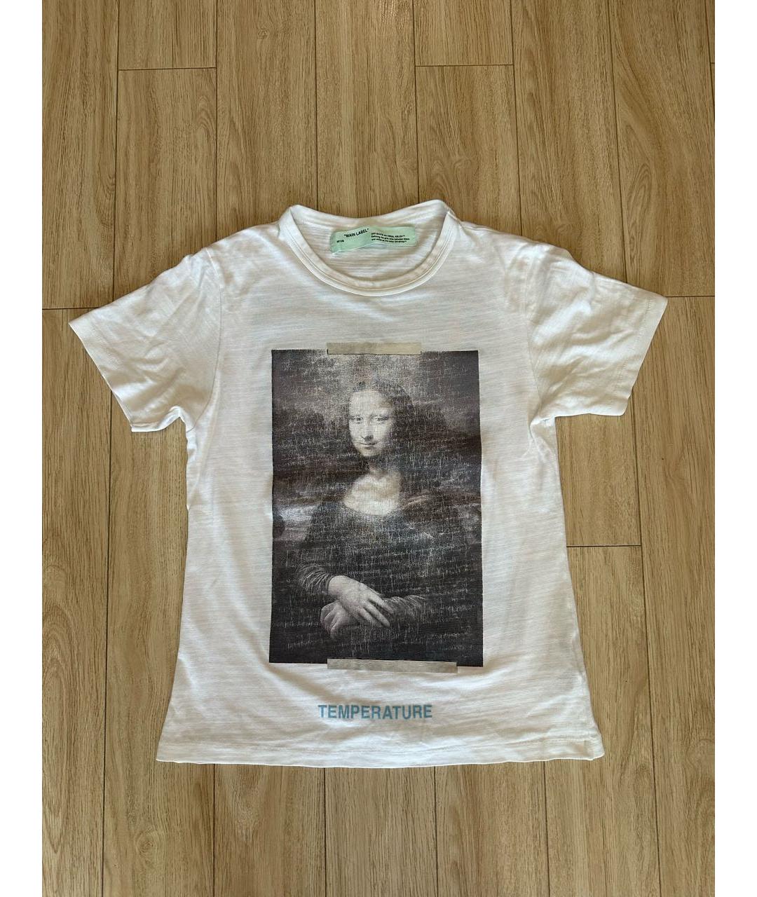 OFF-WHITE Белая хлопковая футболка, фото 7