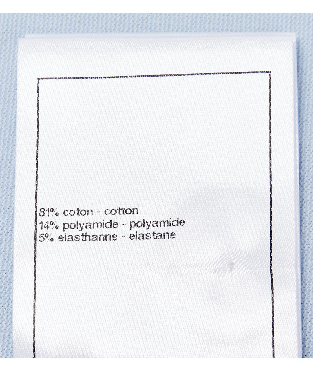 CHANEL Голубая хлопковая футболка, фото 3