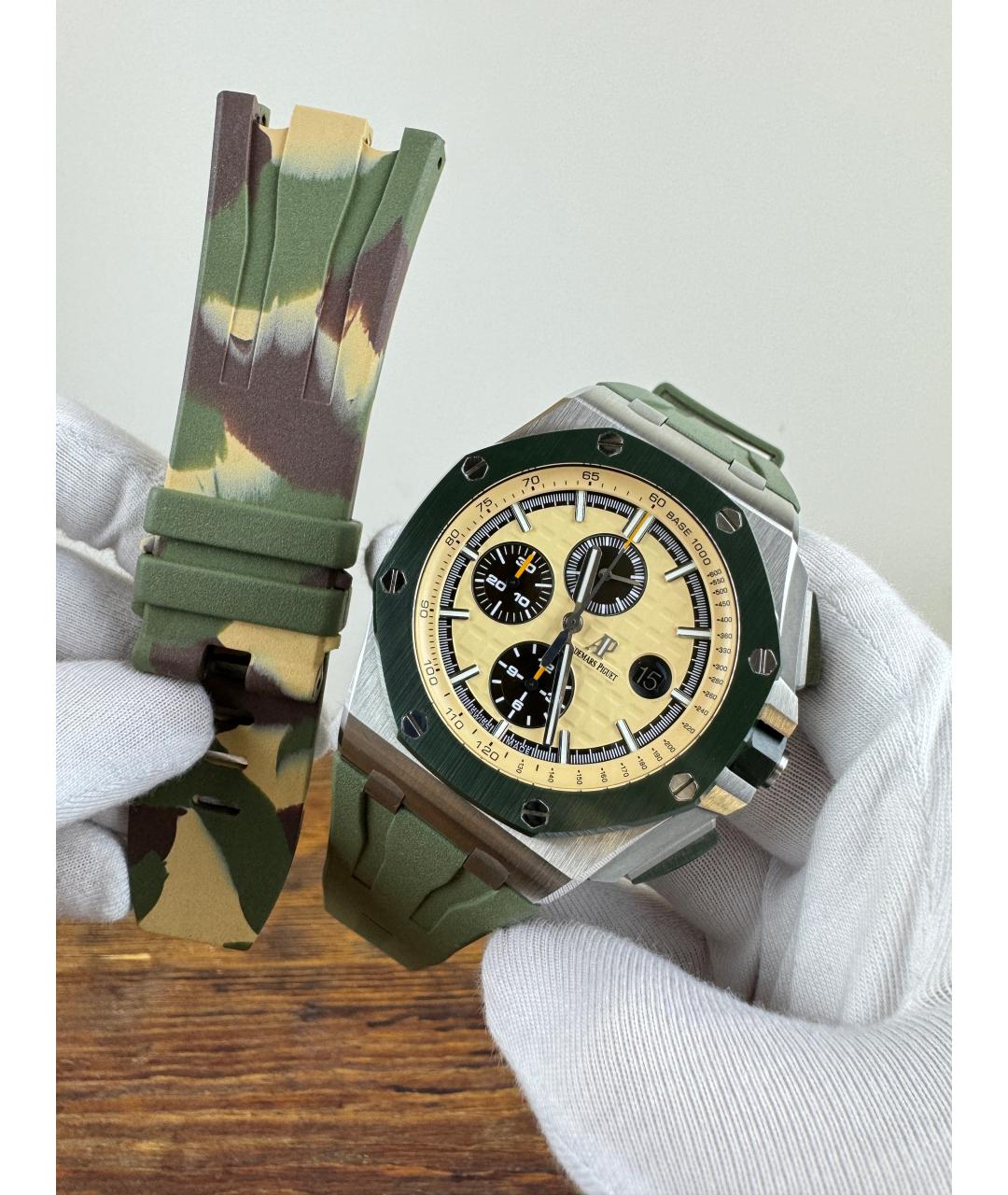 Audemars Piguet Хаки стальные часы, фото 2