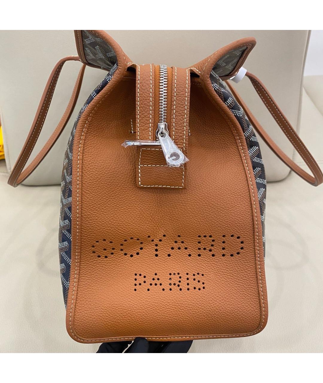 GOYARD Коричневая сумка тоут из искусственной кожи, фото 4