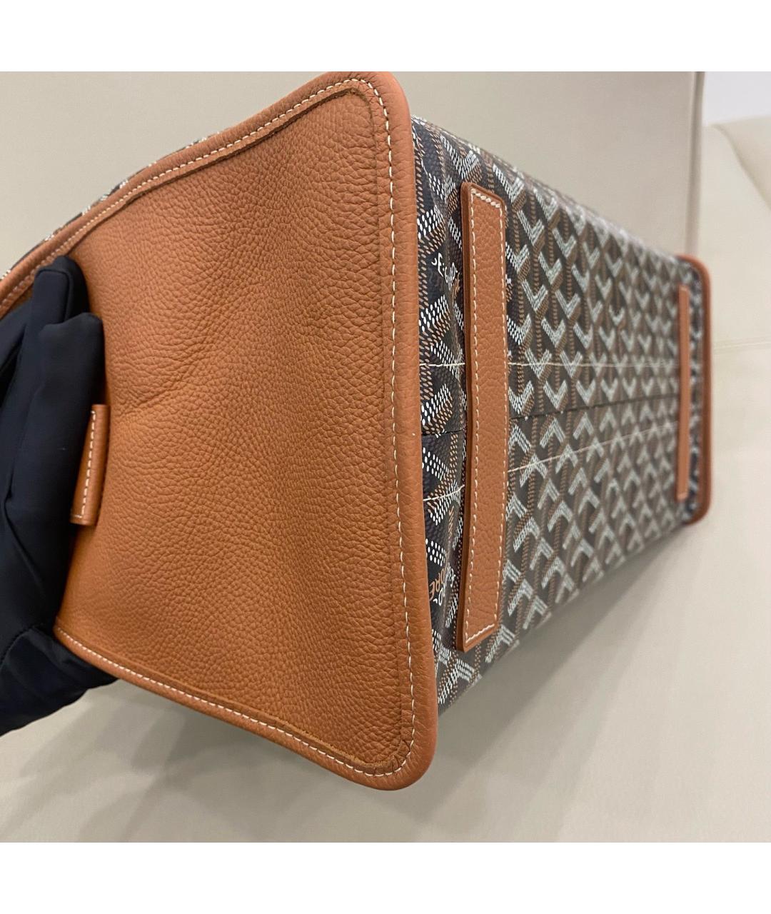 GOYARD Коричневая сумка тоут из искусственной кожи, фото 6