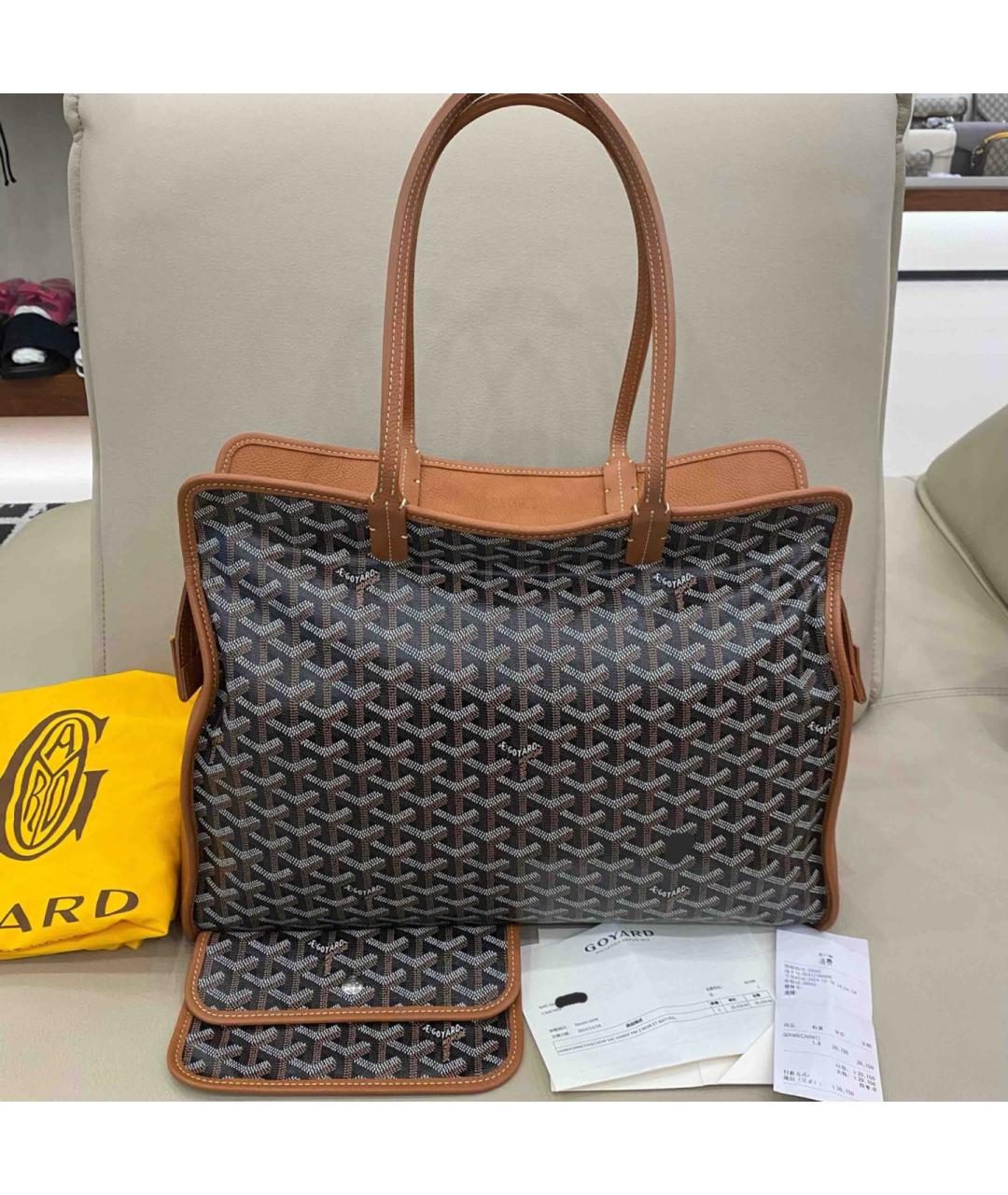 GOYARD Коричневая сумка тоут из искусственной кожи, фото 9