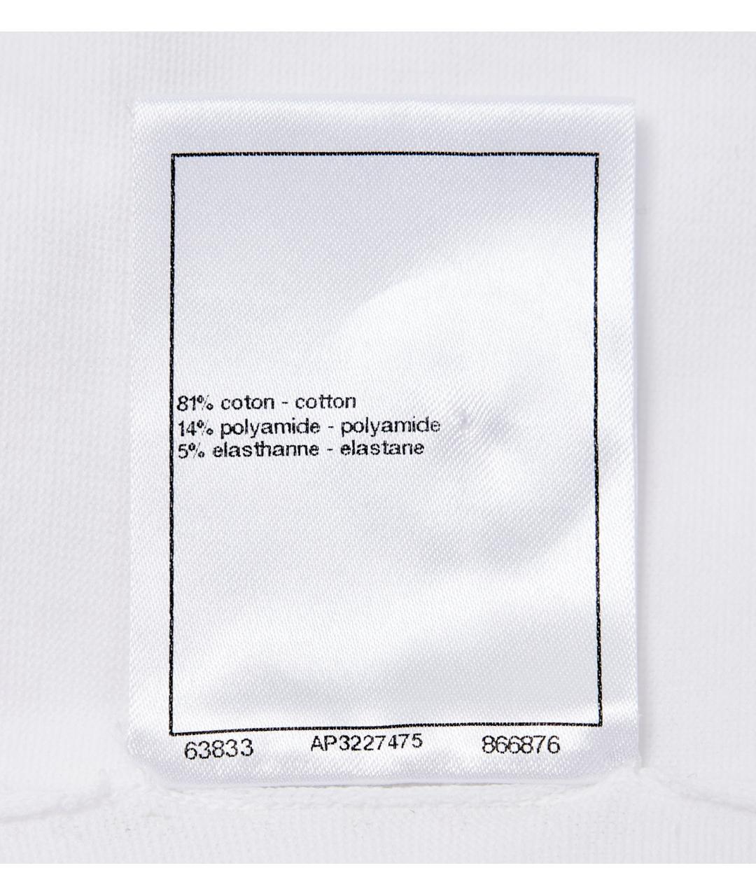 CHANEL Белая хлопковая футболка, фото 4