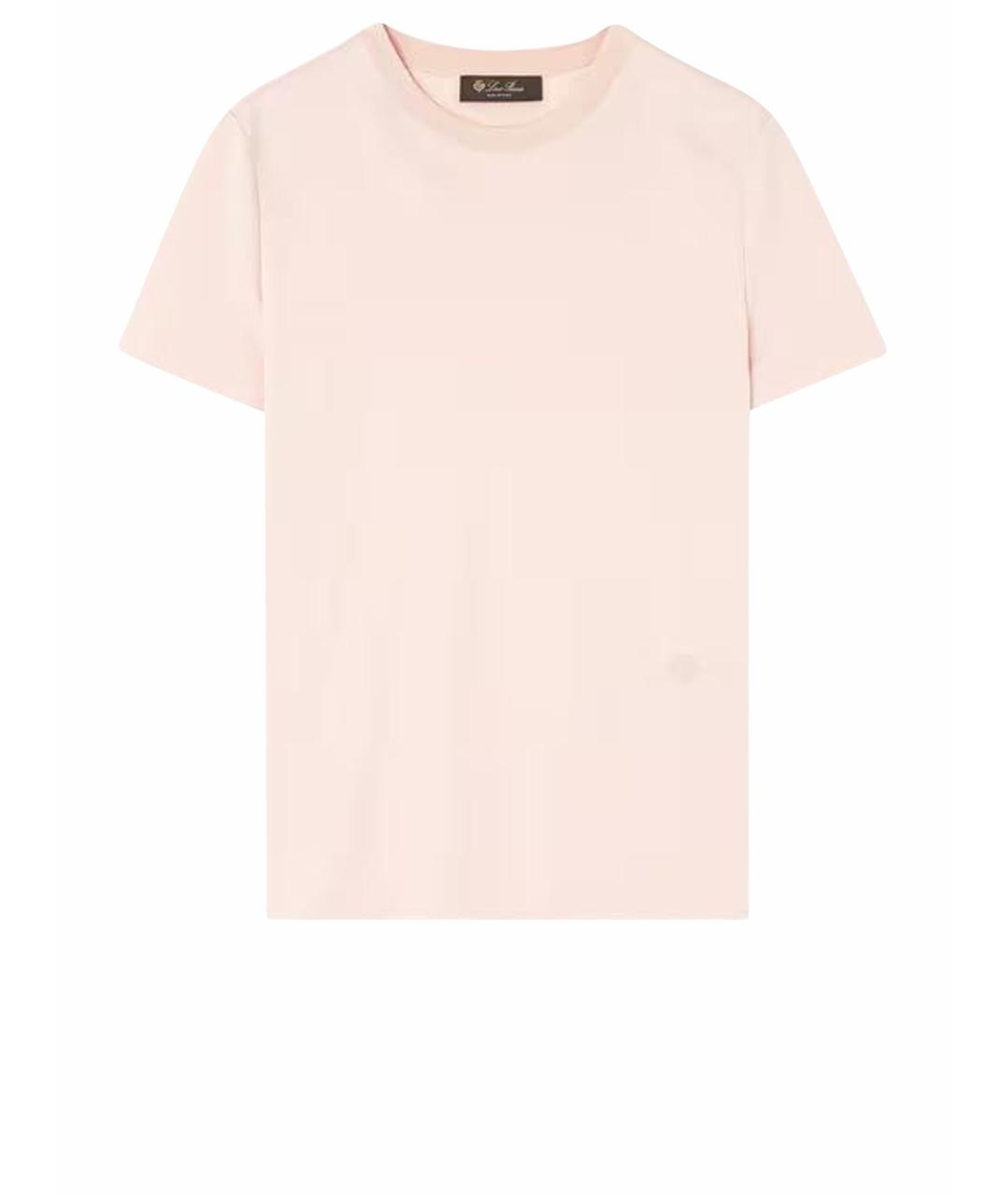 LORO PIANA Розовая хлопковая футболка, фото 7